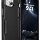 jaroco for iPhone 13 Case & iPhone 14 Case & iPhone 15 Case [Heavy Duty Protection][Compatible with MagSafe][Military Grade Drop Protection][Shockproof] with Non-Slip Removable Phone Cover 6.1''-Black