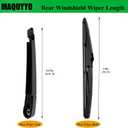 Rear Windshield Wiper Arm Blade Set Replacement for Hyundai Tucson 2016-2021, MAQUYYO Rear Windshield Wiper Blade Arm Kit Replace 98815-2J000