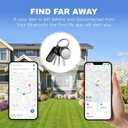 4 Pack Tracker Tags [Apple MFi Certified] Bluetooth Air Tracker Pair with Apple Find My (iOS Only) Smart Tracking Tags Keys Finder Item Locator Worldwide Tracker for Pets Backpack Wallet Luggage