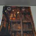 Books Bookcase Cat Candle Decor Shading Drapes for Bedroom Study Classroom Living Room Darkening Grommet Window Drapes 1Panel Set,  32×80