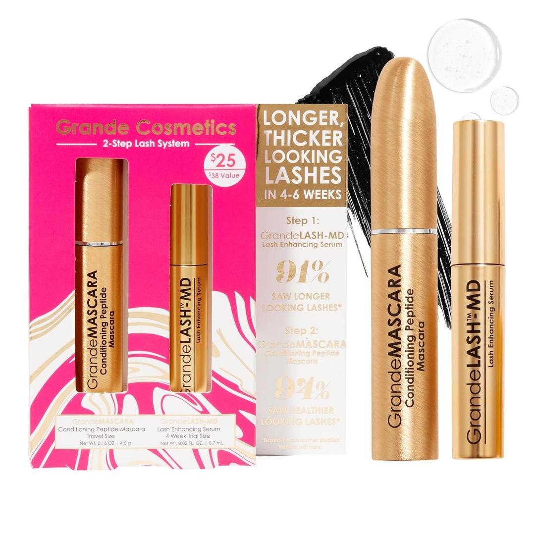 Grande Cosmetics Lash & Brow Care Systems Multi-Step Enhancing Sets for Longer, Fuller, Healthier Look