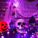 Curyidy Purple White Orange String Lights Halloween Decorations, 100LED Copper String Lights Battery Operated Fairy Lights with Remote Control for Home, Christmas,Party, Halloween Decor- 4 Pack