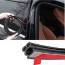 52.5Ft Car Door Seal,Thickened Rubber Automotive Weather Stripping for Hoods,Trunks,Windows,Universal Soundproof Car Weather Stripping Car Accessories for Most Car,Truck,SUV (52.5Ft)