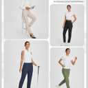 baleaf Womens Business Casual Pants Stretch Travel Pants On Airport with Zipper Pockets Dressy Slacks Golf Work Pull on (L)