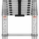 Telescoping Ladder 14 FT, Aluminum Lightweight Extension Ladder Up to 330lbs