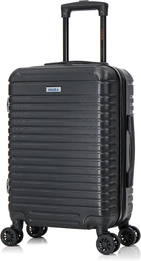 InUSA DEEP Luggage with Dual Spinner Wheels and Studs | Spacious Travel Suitcase with Ergonomic Handles | (28") Hardside Luggage