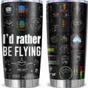 Pilot Gifts, Aviation Gifts for Pilots Men Tumbler 20Oz, Airplane Gift for Men, Pilot Gift for Aviation Lovers Ideas