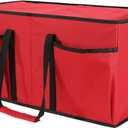 Sattiyrch Christmas Ornament Storage Box,8 Trays with Customizable Dividers,Canvas,Dust-Proof, Collapsible,Portable with Dual Handles,Holds Up to 128 x 2.36 Ornaments
