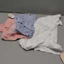 3 Pack Girls Ribbed Shirts Scoop Neck, White/Pink/Blue, Size 9-10Y