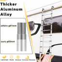 RIKADE Telescopic Ladder, 20.34FT Aluminum Telescoping Ladder with Stable Hook and Non-Slip Feet, Portable Extension Ladder for Household and Outdoor Working, Max Load 330lbs, Aluminum