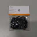 Kenney Petit Window Curtain Clip Rings, 14-Pack, Black (For 1/2" Diameter Rods)