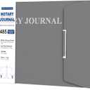 HAUTOCO Notary Journal Log Book Hardcover Notary Book with 485 Record Entries, 200 Numbered Pages, Privacy Guard, 10.6'' X 7.3'' Horizontal Public Journal Record Book for Notarial Acts, Gray