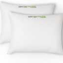 GhostBed Shredded Memory Foam Pillow with Adjustable Gel Memory Foam and Cooling Breathable Cover - Queen Size Shredded Memory Foam Pillows CertiPUR-US Certified 2-Pack