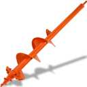4"x24" Auger Drill Bit for Planting Heavy Duty Garden Auger Post Hole Digger with Spiral Double Blade & 3/8" Hex Drive for Fast Hole Drilling