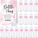 TrelaCo Bottle Chug Baby Shower Game 20 Pcs Baby Bottles Shower Favor with 1 Elephant Theme Sign for Gender Reveal Party Supplies Gifts(Pink)
