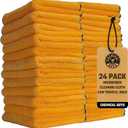 Chemical Guys Professional Grade Premium Microfiber Towels for Cars, Gold, 16" x 16", Ultra-Soft and Scratch-Free Car Detailing Cloths for Trucks, Motorcycles, and More - 24 Pack (Yellow)