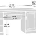Sauder 404944 Heritage Hill Computer Credenza, Classic Cherry Finish, L: 59.25" x W: 20.47" x H: 30.24"