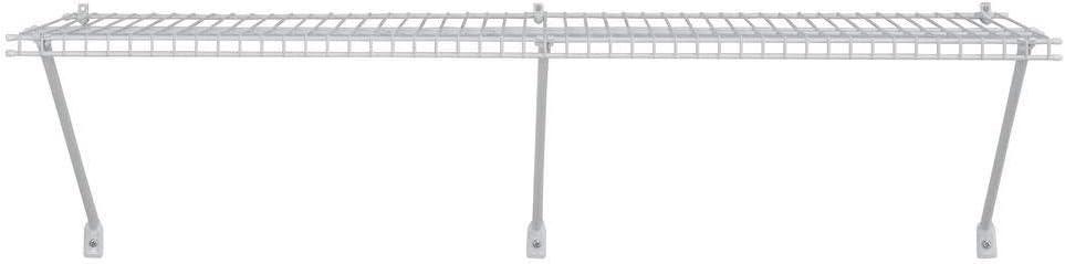 ClosetMaid 1074 Multi-Purpose 4Ft. by 16in. Ventilated Wire Shelf Kit, White, 48 Inches X 16 Inches