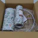 GO&SO 2pcs Floral Drum Lamp Shades For Table Lamps - 13" Top x 13" Bottom x 10" High(Spider), Modern Medium Lamp Shade for Floor&Bedside Lamp, Natural Linen - Lampshades Replacement, Assembly Required (Multicolour-4)