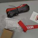 DAYDOOR Synthetic Winch Rope, 1/4 Inch x 50ft 10,000LBS Synthetic Winch Line, Winch Cable for Offroad Vehicle 4WD ATV UTV, Synthetic Rope with Forged Winch Hook and Rubber Stopper (Gray)