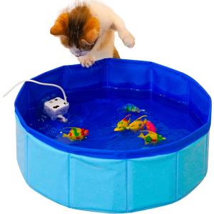 Cat Pool Interactive Toys, Cat Toy Fish  Fun Water Play for Indoor Cats Cat Pool Interactive Toys, Cat Toy Fish  Fun Water Play for Indoor Cats