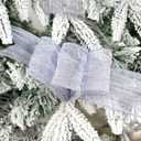 MAYREEL Dusty Purple Wired Ribbon 2.5 Inch Metallic Lavender Sheer Wire Ribbon for Easter's Day Christmas Tree Wreaths Bows Rustic Wedding Gift Wrapping Farmhouse Crafts 10 Yards