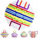 2 x Sensory Activity Ball,Sensory Activity Board 3D DIY Upgrade,Fidget Toy for Calming, Stress, Anxiety, ADHD & Autism,Kids 3+ & Adults,with 16 Strings (White)