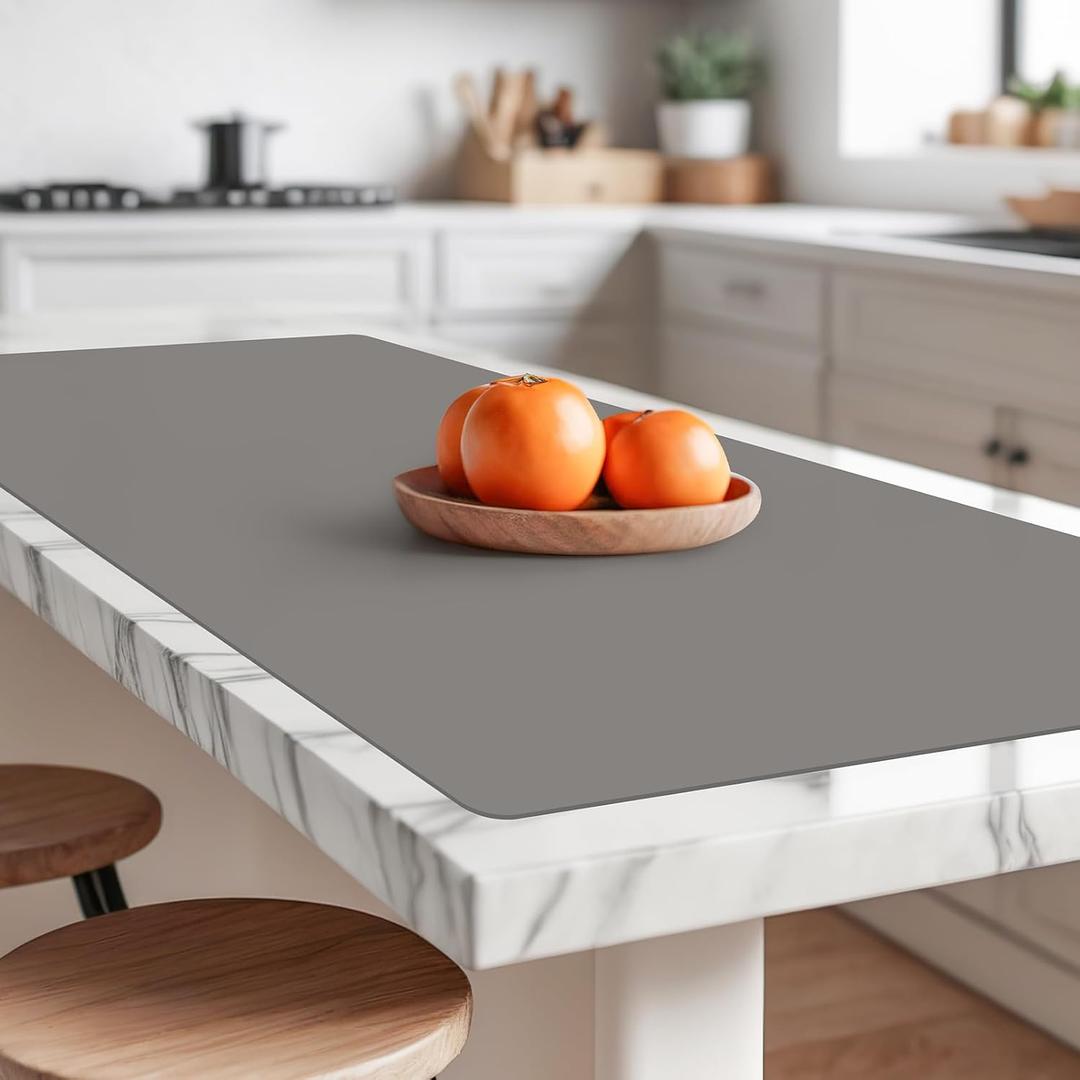 Silicone Mat for Countertop, Desk Saver Pad, Extra Large Silicone Mat for Kitchen Counter, Stain Resistant Placemat, Multipurpose and Thick, 35.4"L x 23.6"W