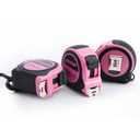 Lichamp Tape Measure 25 Feet, Pink Tape Measure 3 Pack 25ft x 1in with 1/8 Fractions, 0325PK