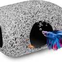 Aquarium Decorations Cave Fish Tank Accessories Rock Decor for Shrimp Cichlid Hiding Breeding Small Fish Bowl Hide Decoration Betta Toys Hideout Stones HouseSmall (Small (1 Piece))