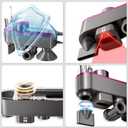 Hair Dryer Holder,No Drilling Required Hair Dryer Holder  Organizer Stand For 5 Attachments with Automatic Hand Drying and Magnetic Nozzle StorageFor Dyson Blow Dryer Accessory Organizer (violet)