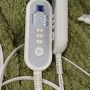 Heated Blanket Electric Blanket Throw - Fast Heating Blanket Throw Double Sided Sherpa Ultra Soft Cozy with 10 Heating Levels & 2-10 Hours Auto Off, Mashine Washable, 50 x 60 Inches, Green