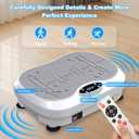 Vibration Plate Exercise Machine for Lymphatic Drainage, Whole Body Fitness Workout Equipment Stand Shake Board Sport Gym for Weight Loss Fat Burner for Women Men