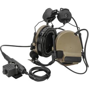 HEARFALCOM Comta III Tactical Headset Helmet ARC Rail Adapter Bracket Version Noise Cancelling Pickup Shooting Headset