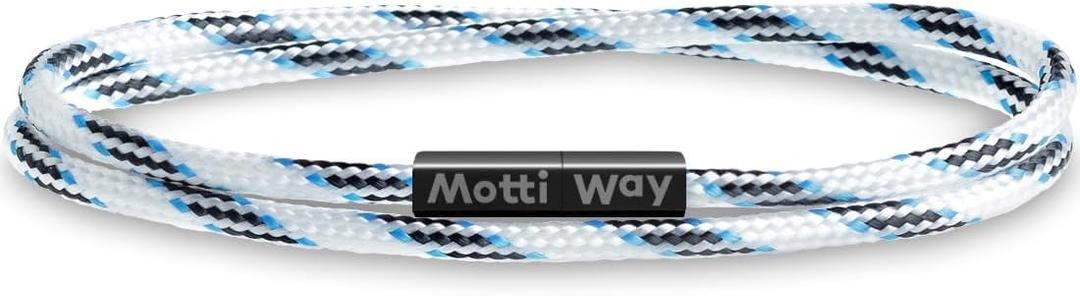 Nautical Durable Black Rope Cord Cuff Unisex Waterproof Bracelet with Magnetic Clasp for Men & Women