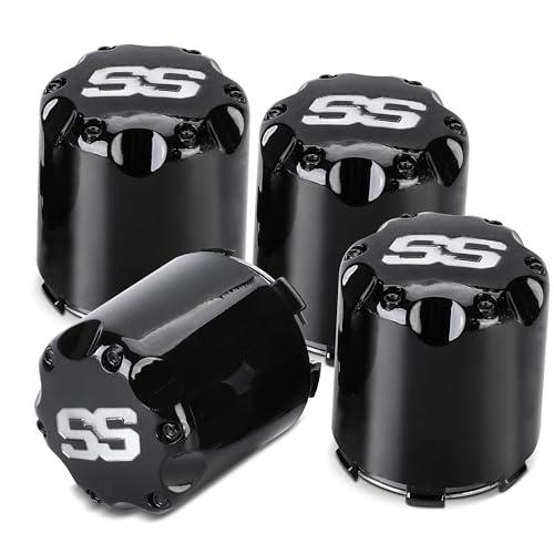 MIXOPOLY Golf Cart SS Wheel Center Hub Caps Universal for Yamaha Club Car EZGO Golf Cart with Alloy 8" 10" 12" Wheels, Push in Style, Set of 4