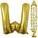 Pack of 8, 40" Inch Large Gold Letter Balloons, Jumbo Helium Mylar Foil Party Balloons for Birthday Party Decorations, Wedding Bachelorette Bridal Shower Decoration