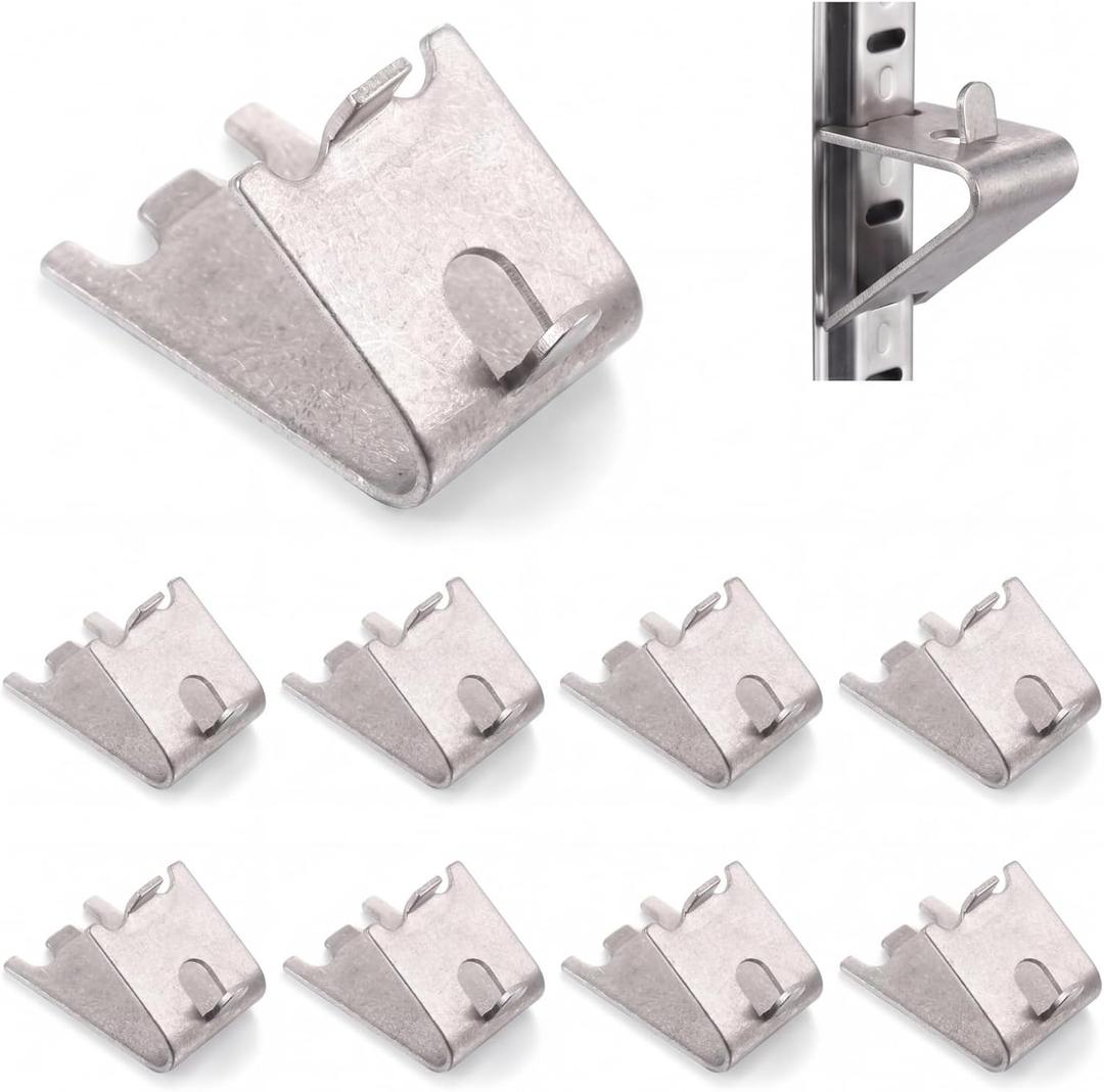 Hotop 8 Pieces 920158 Refrigerator Shelf Clips Freezer Cooler Shelf Support Commercial Replacement Rack Clips Buckles for Fridge Parts