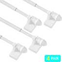 Magnetic Curtain Rods for Metal DoorsNo tools required,Multi-Use Adjustable Appliance for Windows Iron Steel Places09-16 Inch4 Pack,White