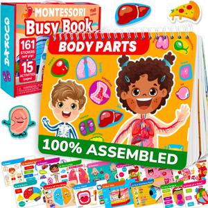 QUOKKA Montessori Busy Book for Toddlers 1-3 - Pre K Kids Learning Activities for Homeschooling - My Preschool Busy Book for Ages 3-5 - 15 Kids Educational Activities 2-4 Years