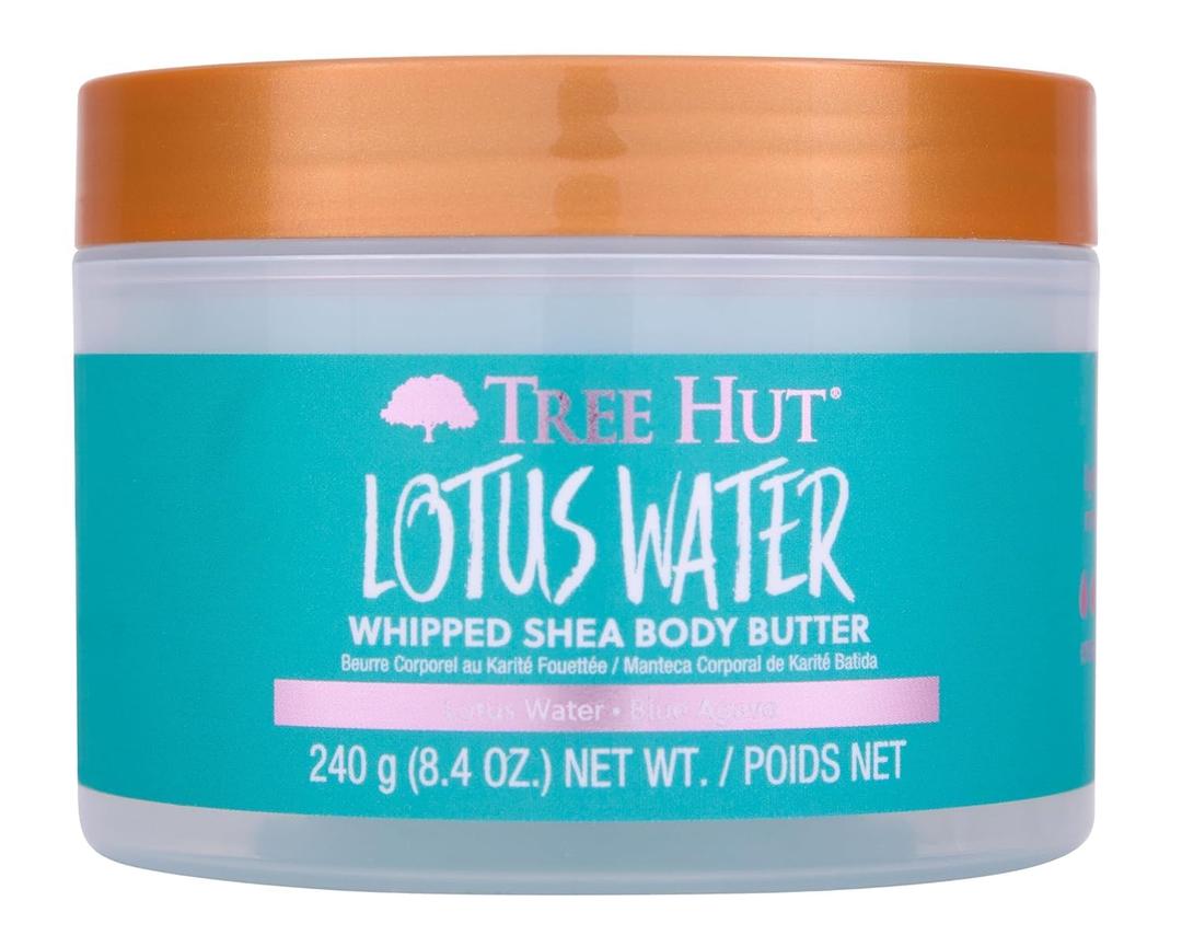Tree Hut Lotus Water Whipped Shea Body Butter, Hydrating & Nourishing Body Lotion with Natural Oils, Moisturizer for Soft & Smooth Skin, 8.4 Oz (8.4 Ounce (Pack of 1))