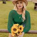 Uhiger Womens Long Sleeve Tops Fashion Cute Lace Blouses Business Casual Crew Neck Shirts 2026 Trendy Work Outfits (M)