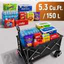 Hikenture Foldable Beach Wagon with Big Wheels for Sand, 330 lbs Capacity