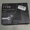 Fingerprint Door Knob Biometric Door Lock with Code Keyless Entry Door Handle for Bedroom Home Hotel Office Apartment Black