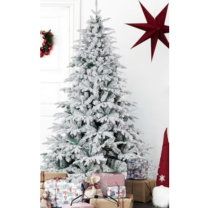 Artificial Christmas Trees Flocked Snow White Xmas Tree 4ft