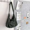 Makukke Corduroy Tote Bag - Women's Shoulder Handbag - Big Capacity Hobo - Casual Work Shopping