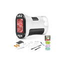 Gleamkid Microscope for Kids, 1000X Portable Pocket Microscope Miniscope, with 2” LCD Screen Handheld Kids Microscope,Adjustable LED, 600mAh Battery, USB to PC,32G SD Card, for Kids 8-12-White