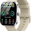 Soudorv Smart Watch(Answer/Make Call), 1.91" Smartwatch for Men Women, 2026 New Fitness Watch with 110+ Sport Modes, Fitness Activity Tracke with Pedometer/Sleep, Silver-Beige
