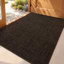 Color&Geometry Ultra-Thin Indoor Door Mat Entrance, 48"x72" Brown