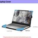 Laptop Case for Dell Pro 16 Plus PB16250 PB16255 16 All Inclusive Drop Case PU Leather Inside Pocket Cover (Sky Blue)